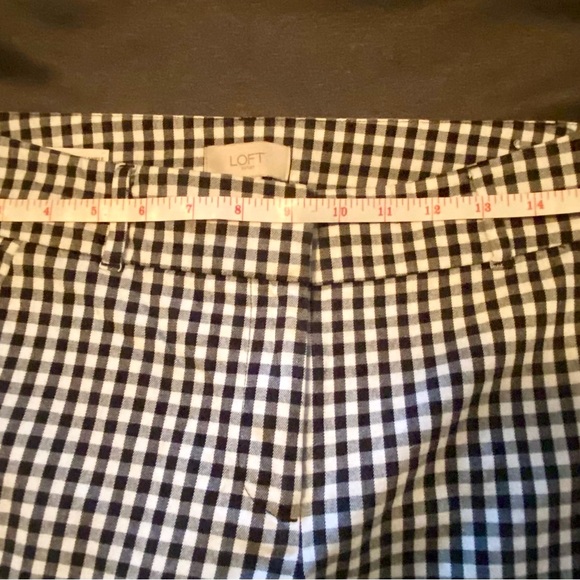 LOFT Black and White Gingham Chinos - Picture 6 of 8